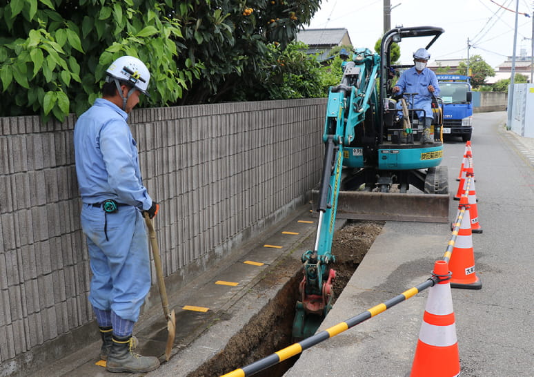 ガス本管工事