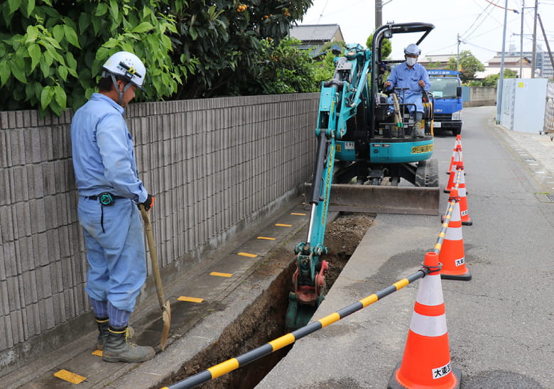 ガス本管工事